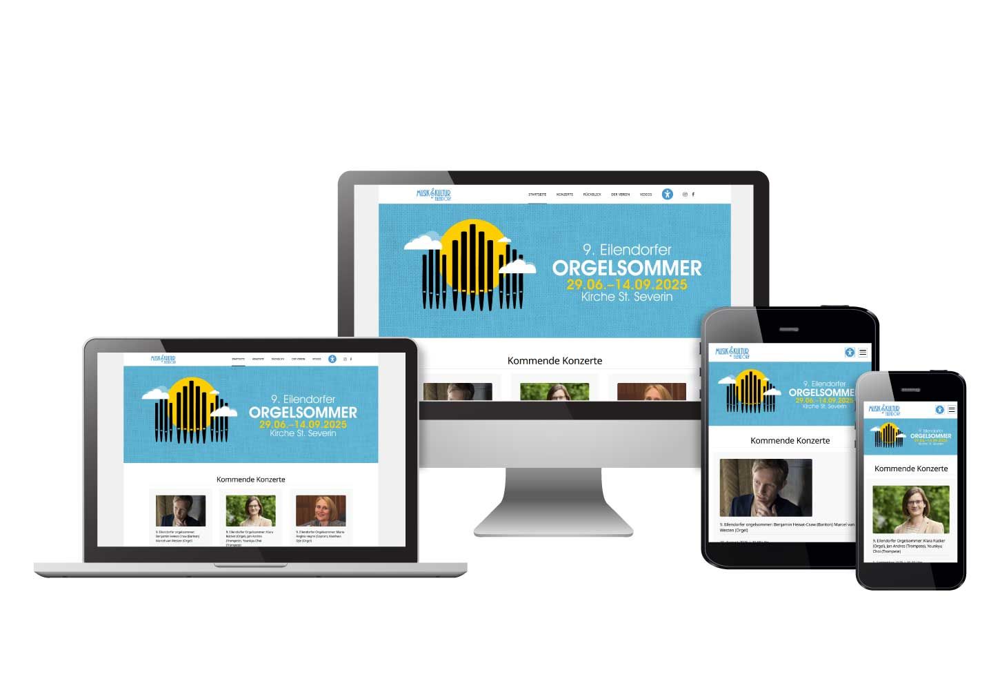 responsiv design webite des förderverein für musik und kultur in Eilendorf